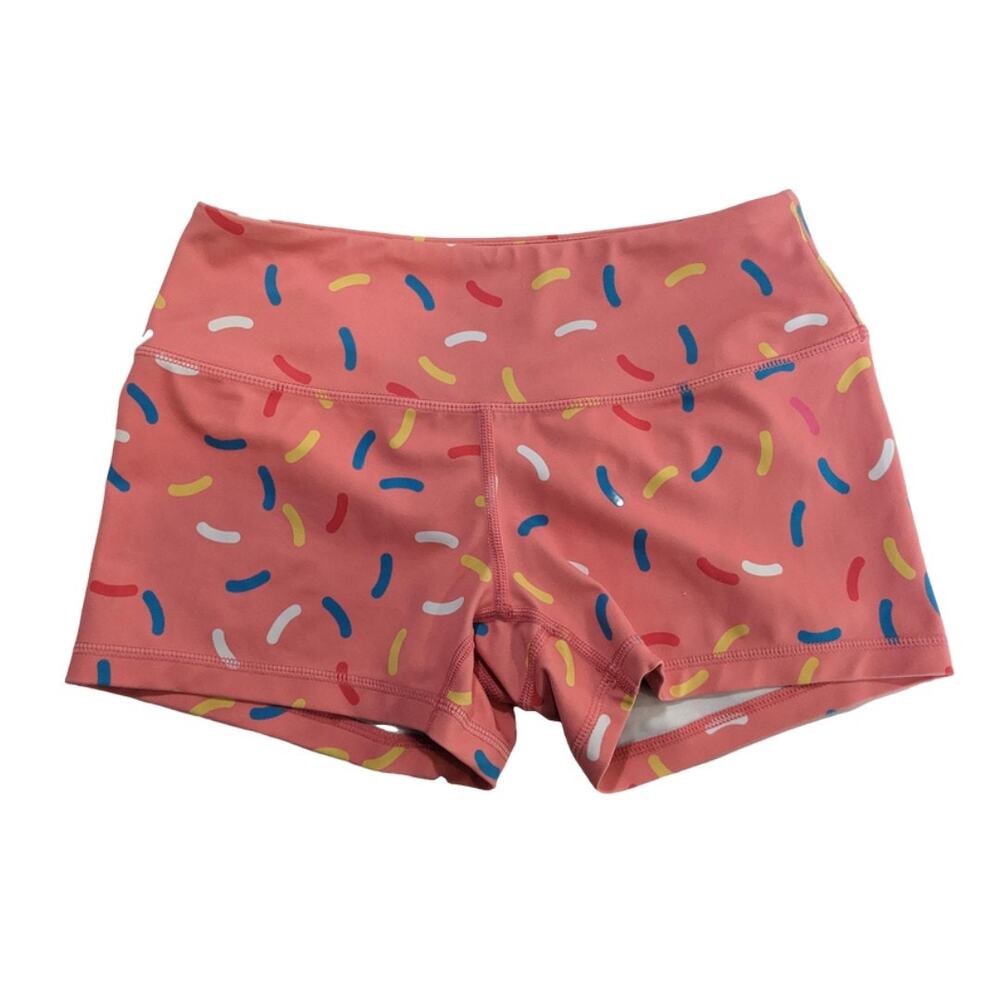 FEED ME FIGHT ME Sprinkle 2" inseam active running crossfit shorts Size S